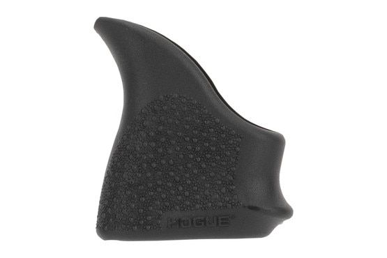 Hogue HandAll S&W Bodyguard 380 grip sleeve is made from black rubber